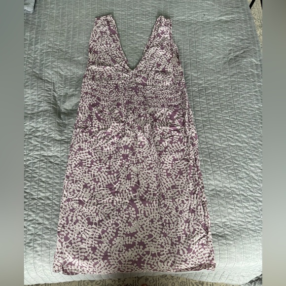 Purple and White Women's Mini Dress - Picture 1 of 3